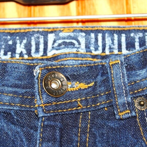 Ecko Unltd. Blue Wash Jeans - Youth Size 12 - Picture 12 of 13